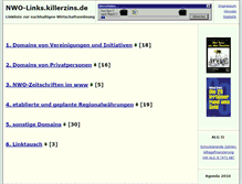 Tablet Screenshot of nwo-links.killerzins.de